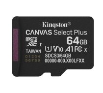 Kingston Canvas Select Plus MicroSDXC Atmiņas karte 64GB | SDCS3/64GBSP | 740617348439 | SFKINMDG64CSP32