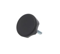 Knob; Ø: 45mm; Ext.thread: M8; 30mm; technopolymer PA; Cap: black | ELK.45P-M8X30-C1  | 222241-C1