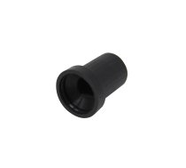 Knob; conical; thermoplastic; Øshaft: 6mm; Ø14x18mm; black; push-in | K85-14X18-BLK  | CL17094