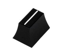 Knob; slider; black; 20x14x13mm; width shaft 6,3mm; plastic | CS2/6-BLK  | CS2 TYPE 6MM BLACK