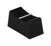 Knob; slider; black; 23x11x11mm; Width shaft 3/4mm; plastic | CS1/4-BLK  | CS1 TYPE B BLACK