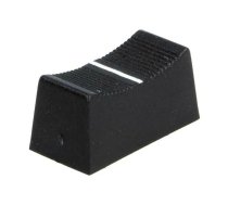 Knob; slider; black; 23x11x11mm; Width shaft 4mm; plastic | CS1/4A-BLK  | CS1 TYPE A BLACK