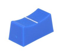 Knob; slider; blue; 23x11x11mm; Width shaft 4mm; plastic | CS1/4A-BLU  | CS1 TYPE A BLUE