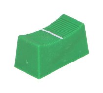 Knob; slider; green; 23x11x11mm; Width shaft 4mm; plastic | CS1/4A-GRE  | CS1 TYPE A GREEN