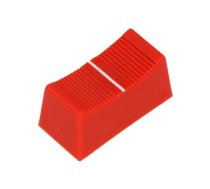 Knob; slider; red; 23x11x11mm; Width shaft 4mm; plastic | CS1/4A-RED  | CS1 TYPE A RED