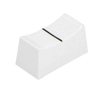 Knob; slider; white; 23x11x11mm; Width shaft 3/4mm; plastic | CS1/4A-WHE  | CS1 TYPE A WHITE CP3280