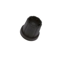 Knob; with flange; plastic; Øshaft: 6.35mm; Ø16.5x19.2mm; black | K21-6.35D  | CL178886