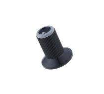Knob; with flange; plastic; Øshaft: 6mm; Ø10x19mm; black; white | GTC6M-18X19-B | GTC6M-18X19-B