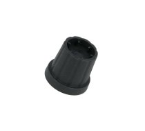 Knob; with flange; plastic; Øshaft: 6mm; Ø16.5x19.2mm; black | K21-6D  | CL178883