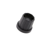 Knob; with flange; plastic; Øshaft: 6mm; Ø16.5x19.2mm; black | K21-6M  | CL178882