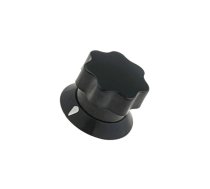 Knob; with pointer; ABS; Øshaft: 6mm; Ø19x16mm; black; Shaft: smooth | G320.621  | 320.621