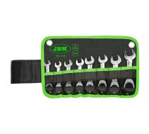 Kombinētās atslēgas ar sprūdratu, īsās 8-19mm, 8gab., JBM (54110J) | 54110J