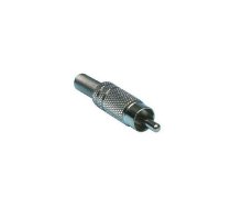 Kontaktdakšiņa RCA metaliska, melna | AU/CX-RC-M-MEB | AU/CX-RC-M-MEB