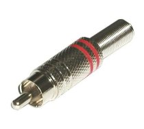 Kontaktdakšiņa RCA metāliski sarkans | AU/CX-RC-M-MER | AU/CX-RC-M-MER