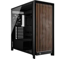 Corsair FRAME 5000D WOOD RS Mid-Tower PC Case, Black/Walnut, E-ATX, ATX, Micro-ATX, Mini-ITX, Steel/Tempered Glass/Plastic/Walnut Wood, Gaming | CC-9011353-WW | 840440424970 | KOCRROC0F5000D5