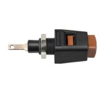 Laboratory clamp; brown; 70VDC; 16A; screw; nickel; polyamide | ESD6554-BR  | ESD 6554 / BR