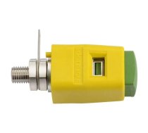 Laboratory clamp; yellow-green; 70VDC; 16A; screw; nickel; 29mm | SDK504-GNGE  | SDK 504 / GNGE