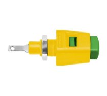 Laboratory clamp; yellow-green; 70VDC; 16A; screw; nickel; 38.9mm | ESD6554-GNGE  | ESD 6554 / GNGE