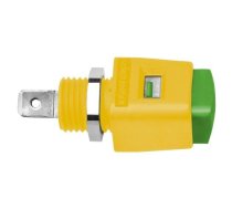Laboratory clamp; yellow-green; 70VDC; 16A; screw; nickel; 44mm | ESD498-GNGE  | ESD 498 / GNGE