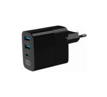 Lādētājs Gembird 3-port 30W GaN USB Fast Charger LCD Black | TA-UC-PDQC30LCD-BK-02  | 8716309129626 | TA-UC-PDQC30LCD-BK-02