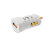 Lādētājs Savio Car Quick Charge Charger White | SA-05/W  | 5901986044529