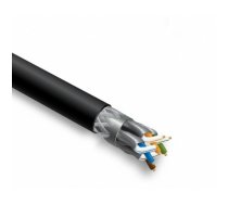 LAN Datortīklu kabelis, CAT7 S/FTP outdoor High speed cable/ 10Gbit/ PE jacket | black | 500m | S/FTP7-O-PB-PE-5  | 3100000068837