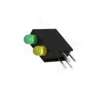 LED; in housing; 3mm; No.of diodes: 2; green; 20mA; 40°; 2.2÷2.5V | L-7104GO/2GD  | L-7104GO/2GD