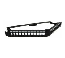 Leņķveidad Komutācijas panelis CAT6 19'' 24 porti bez keystones (Patch panel) | 11324126BL-ANG  | 3100000086725