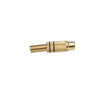 Ligzda RCA apzeltīta, melna | AU/CX-RC-F-GB | AU/CX-RC-F-GB