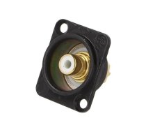 Ligzda RCA balta, melns korpuss NEUTRIK | NTR-NF2D-B-9 | NTR-NF2D-B-9