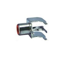 Ligzda RCA lodējama platē, sarkana | AU/H-RC-F-LR | AU/H-RC-F-LR