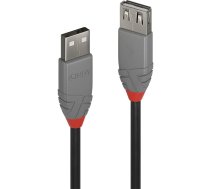 Lindy 0.5m USB 2.0 Type A Extension Cable, Anthra Line | 36701 | 4002888367011 | 269293