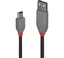 Lindy 0.5m USB 2.0 Type A to Mini-B Cable, Anthra Line | 36721 | 4002888367219 | 275288