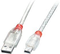 Lindy 1m USB 2.0 Type A to Mini-B Cable, transparent | 41782 | 4002888417822 | 244252