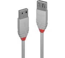 Lindy 2m USB 2.0 Type A Extension Cable, Anthra Line, Grey | 36713 | 4002888367134 | 275281