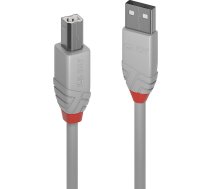 Lindy 2m USB 2.0 Type A to B Cable, Anthra Line, Grey | 36683 | 4002888366830 | 272689