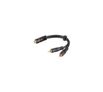 Lineārs vads RCA ligzda - 2xRCA kontaktdakšiņas 0.2m | LK/YS-122 | 5901436712329