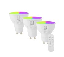 liTE 3x Smart spuldze LED GU10 6W RGB + CCT krāsa un balta, aptumšojama, WiFi, Bāka | LS12376