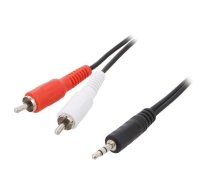 Logilink Audiokabel 1x 3,5mm -> 2x Cinch St/St 1.50m bk | CA1042 | CA1042