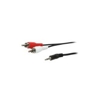 Logilink Audiokabel 1x 3,5mm -> 2x Cinch St/St 5.00m bk | CA1043 | CA1043