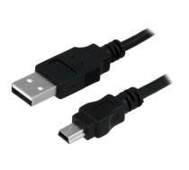 Logilink USB MINI-B 5-pin 180 Cert 1.8m Mini-USB B, USB A, 1.8 m, Black | CU0014  | 4040849931949