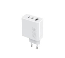 Maxlife MXTC-07-45ACC PD QC charger 2x USB-C 1x USB 45W white | OEM0101205  | 5900495081094 | OEM0101205