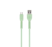 Maxlife MXUC-04 cable USB - microUSB 1,0 m 3A green (OEM0100848) | OEM0100848  | 5900495875181 | OEM0100848