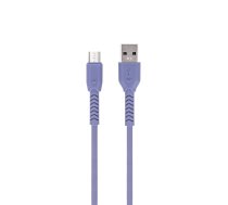 Maxlife MXUC-04 cable USB - microUSB 1,0 m 3A purple (OEM0100847) | OEM0100847  | 5900495875174 | OEM0100847