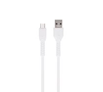 Maxlife MXUC-04 cable USB - microUSB 1,0 m 3A white | OEM0100849  | 5900495875198 | OEM0100849