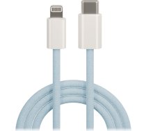 Maxlife MXUC-06 cable USB-C - Lightning 1,0 m 20W blue nylon (OEM0101122) | OEM0101122  | 5900495054432 | OEM0101122