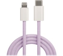 Maxlife MXUC-06 cable USB-C - Lightning 1,0 m 20W purple nylon (OEM0101124) | OEM0101124  | 5900495054456 | OEM0101124