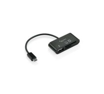 Micro USB atmiņas karšu lasītājs MicroSD/SD/USB Gembird | GMB08419