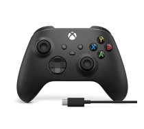 Microsoft Xbox Wireless Controller + USB-C Cable Black Gamepad Analogue / Digital PC, Xbox One, Xbox One S, Xbox One X, Xbox Series S, Xbox Series X | 1V8-00002 | 889842657517 | 1V8-00002