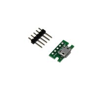 Module robotics: adapter; pin strips,USB B micro; USB Micro-B | POLOLU-2586 | USB MICRO-B CONNECTOR BREAKOUT BOARD